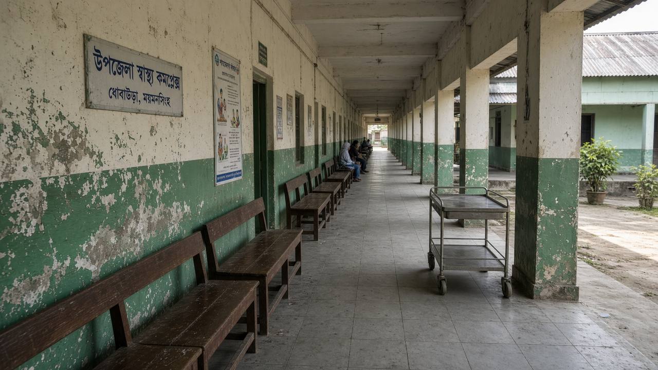 উপজেলা স্বাস্থ্য কমপ্লেক্সের করিডোর